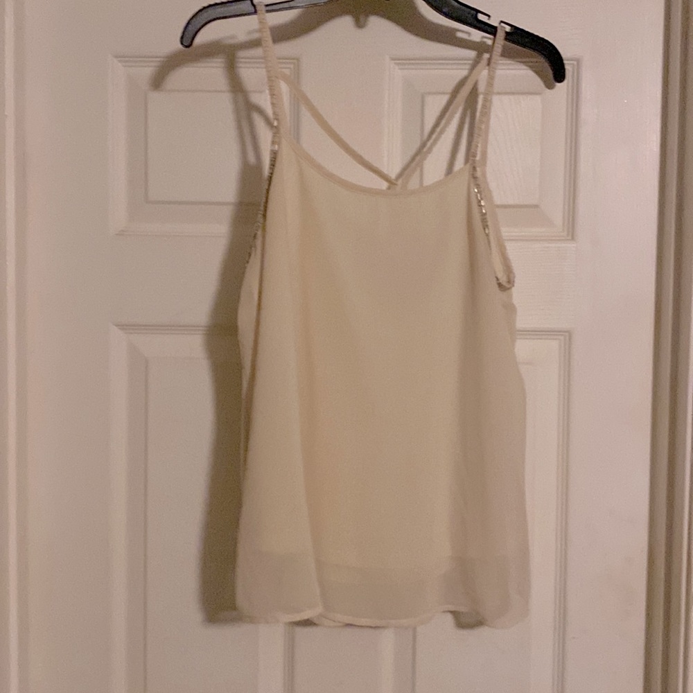 Spaghetti strap sequin top